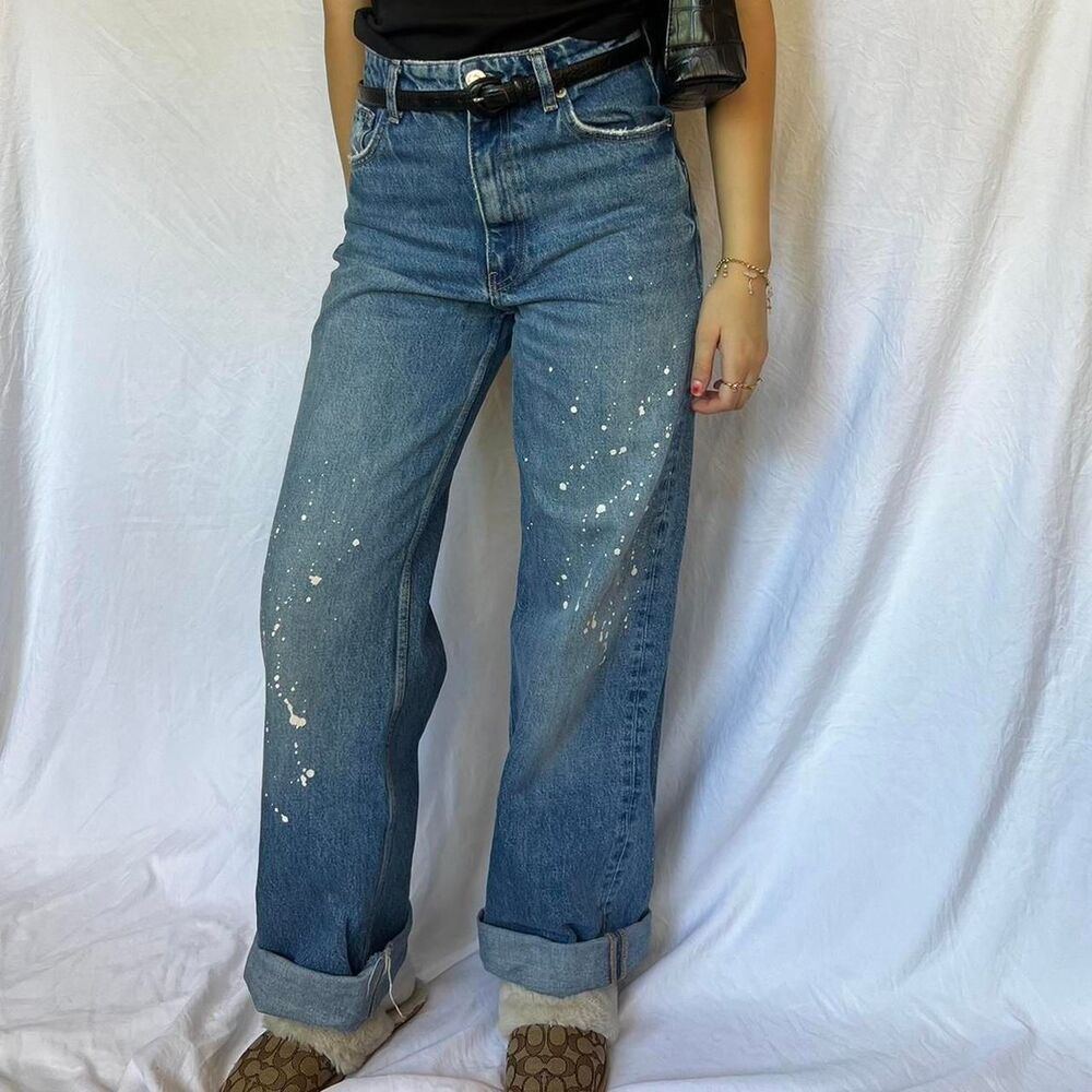 Zara Women's Blue and Navy Jeans
